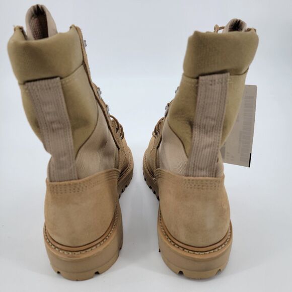 Vibram Hot Weather Mens Tan Leather Desert Military Boots 5N NWT main image 6